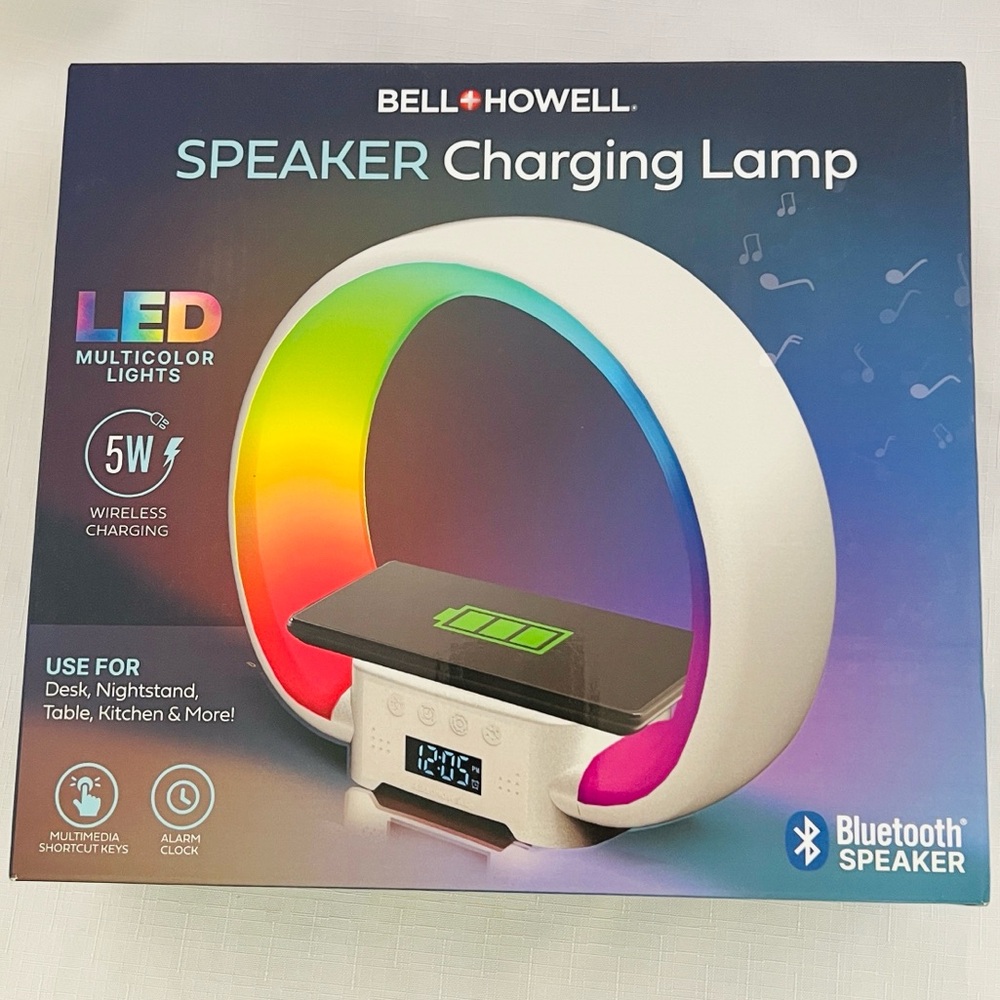 NIB~Bell + Howell / Speaker~Charging Lamp